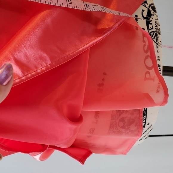 Womens Coral Satin/Silky Lined Camisole Top Adj.Straps Layering Essential Sz.L - Picture 4 of 4